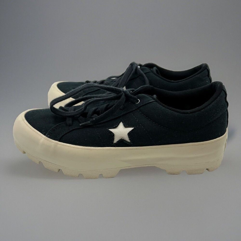 Converse One‎ Star Lugged Ox Black Sneakers Women 9 Low 563425C